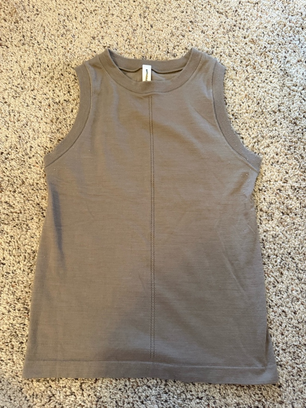 Athleta Sleeveless Crew Tank in Taupe
